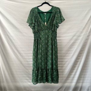 Max Studio Smocked Waist Midi Dress